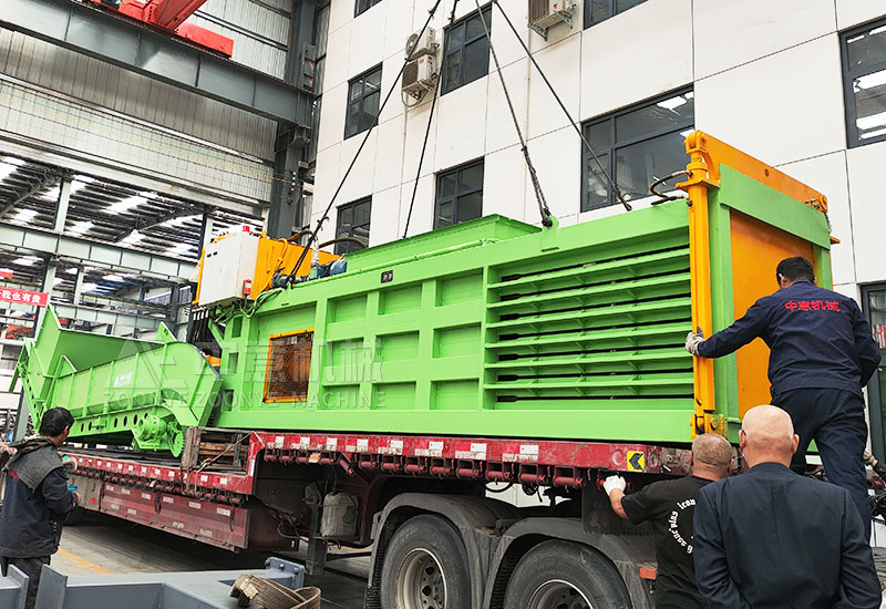 固废垃圾处理设备装车完成.jpg 固废垃圾处理设备装车完成